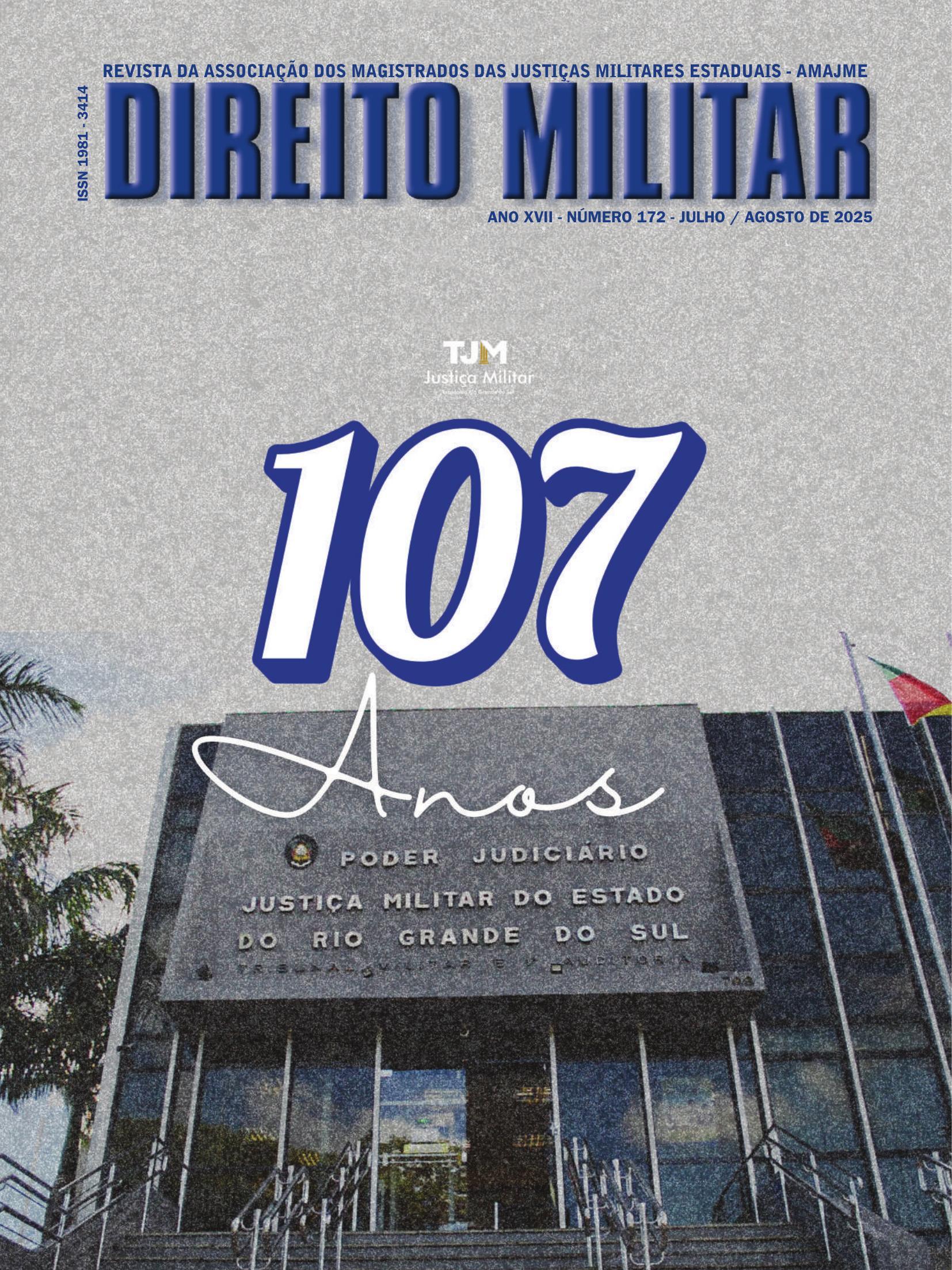 Revista Direito Militar destaca os 107 anos do TJMRS