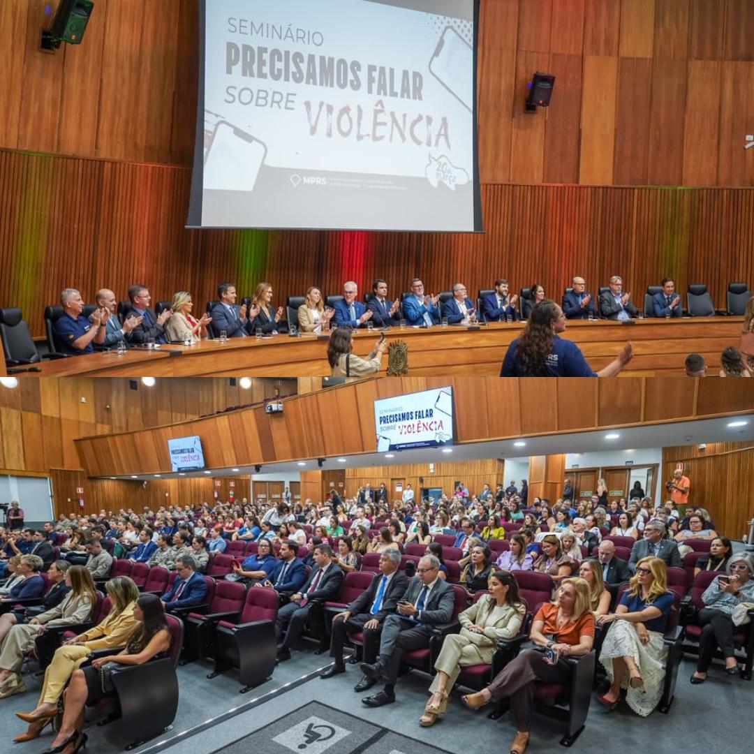 Corregedora da Justiça Militar participa de seminário sobre violência e radicalização entre jovens promovido pelo MPRS