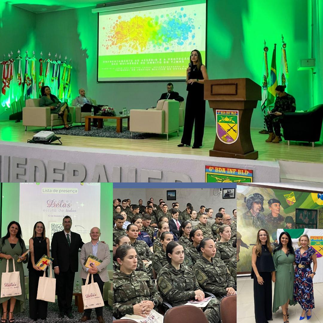 Magistrada do TJMRS  fala sobre ações de enfrentamento ao assédio em evento promovido pela Justiça Militar da União
