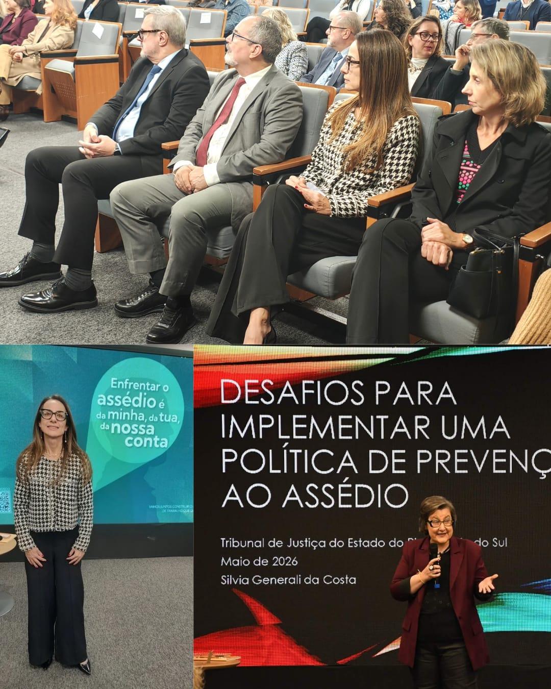 Desembargadora do TJMRS prestigia abertura da Semana de Enfrentamento ao Assédio do Tribunal de Justiça 