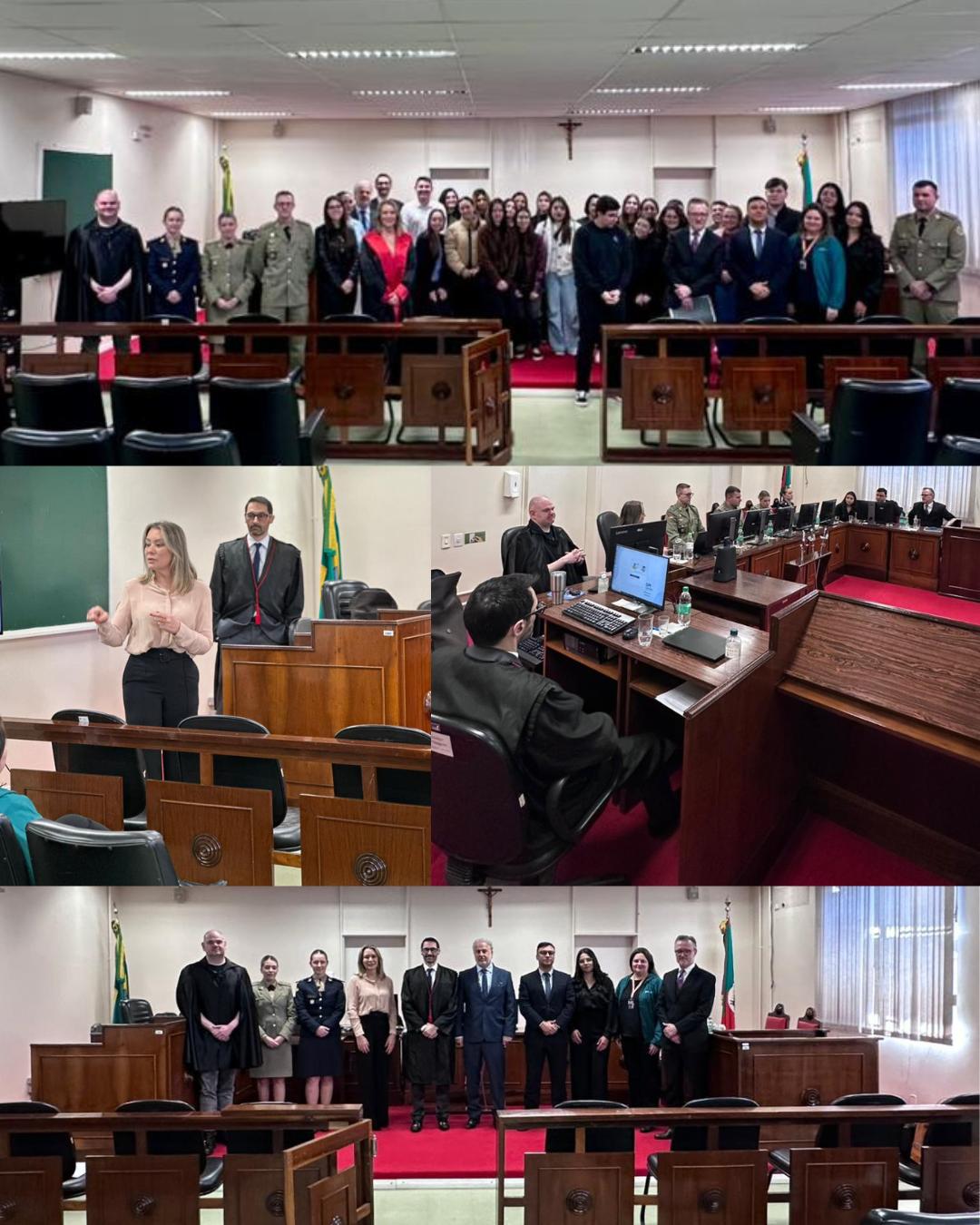 Auditoria Militar de Passo Fundo realiza sessão didática com estudantes de Direito