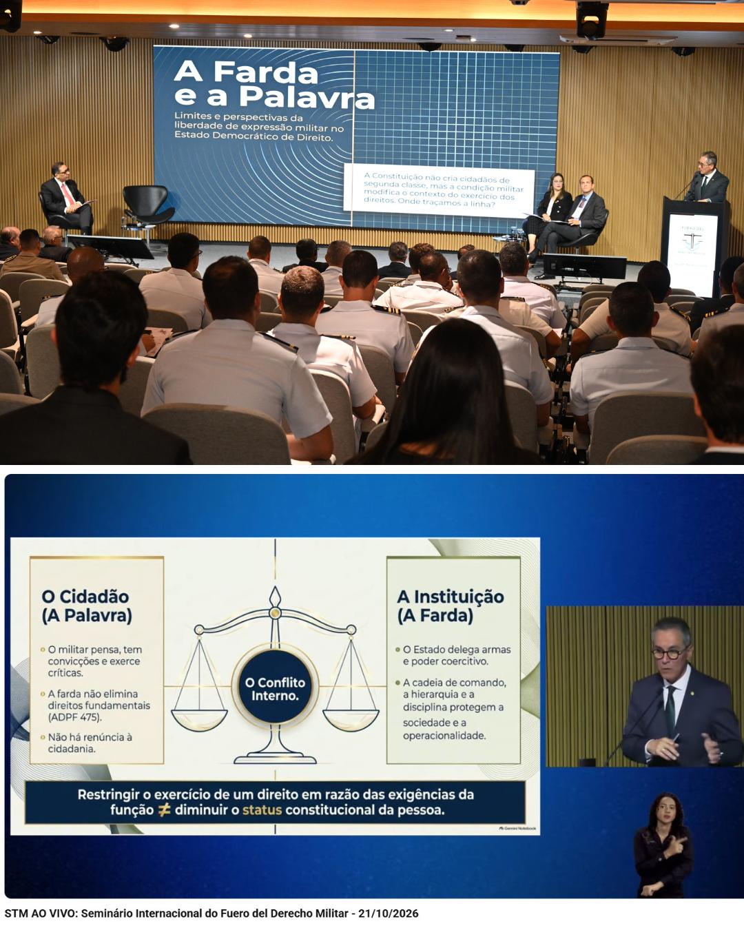 Magistrado do TJMRS palestra em seminário internacional promovido pelo Superior Tribunal Militar