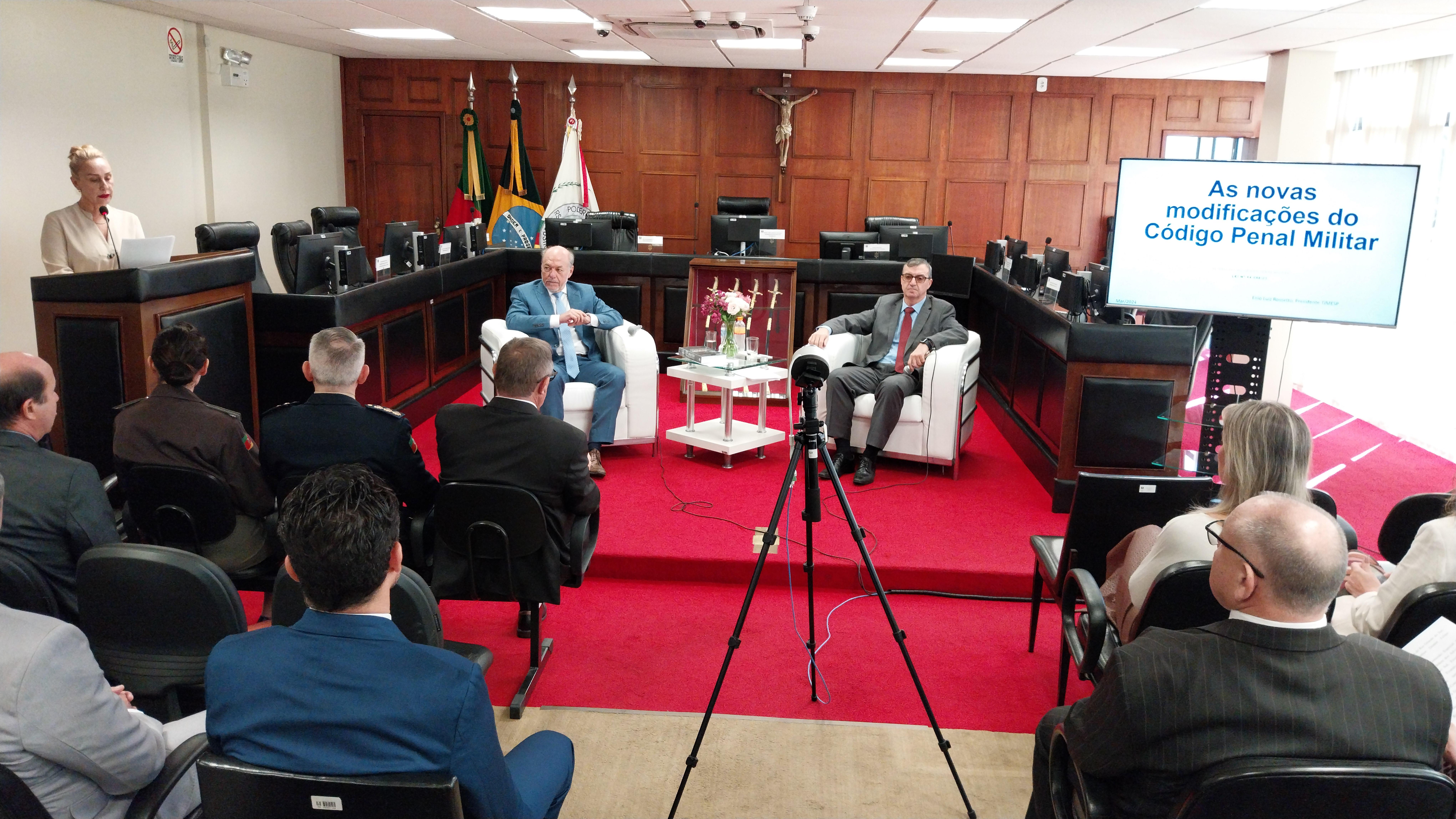 Palestra sobre Mudanças no Código Penal Militar é destaque no TJMRS