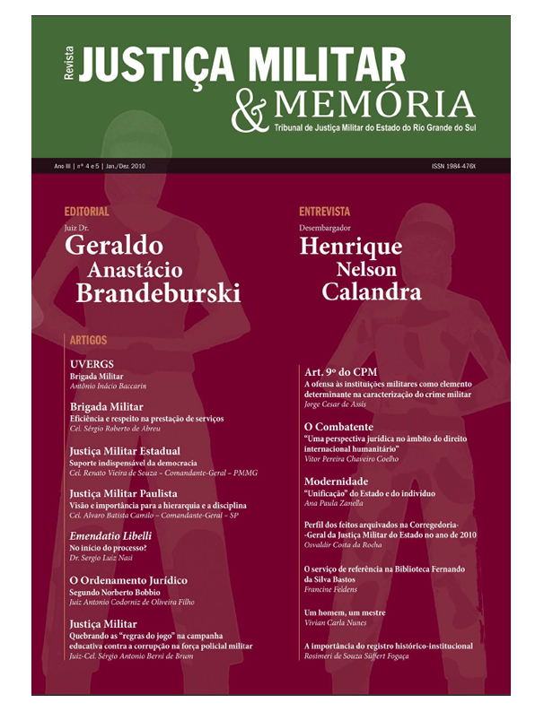 Revista Justiça Militar e Memória Nº 04 e 05